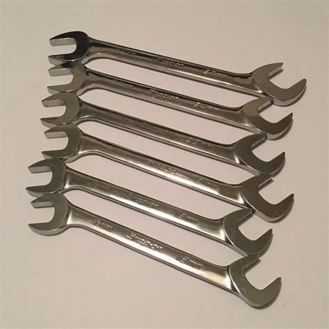 Snap On 14 Pc. Metric Four-Way Angle Head Open-End Wrench Set (10–27 mm) VSM814 - Shop - Tool Swapper. Home; Shop; Clearance; Financing; Contact; Policies; Follow; Follow; Home; Shop; Clearance; Financing; Contact; Policies; Shop. Our Products. +3. Snap On 14 Pc. Metric Four-Way Angle Head Open-End Wrench Set (10–27 mm) …